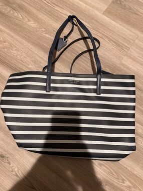 kate spade New York navy Striped Tote Bag